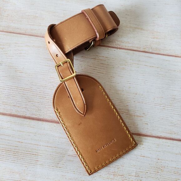 Authentic Louis Vuitton Vachetta Leather  Poignet Luggage Tag Holder Adjustable - Picture 3 of 10